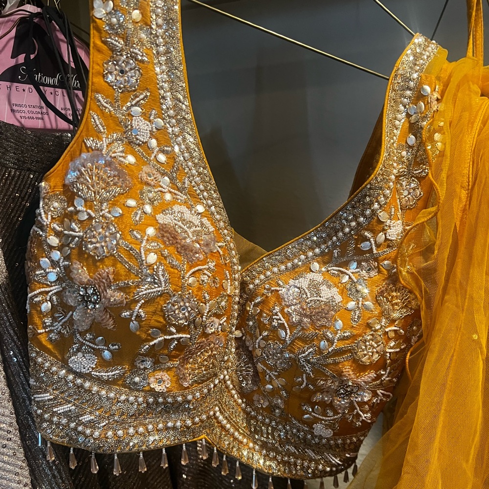Yellow Kalki Lehenga Indian Dress